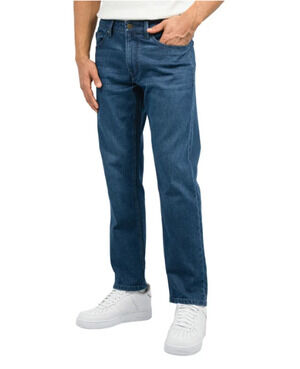 New Scott Barber Men's 5-Pocket Jeans Stretch Denim Straight Fit Dark Blue 32x30